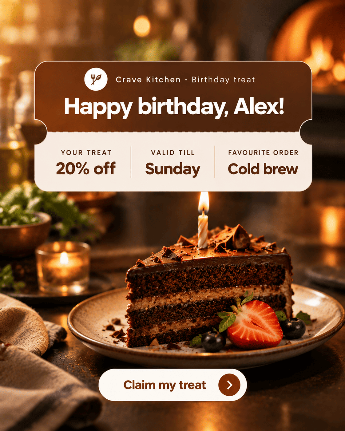 Personalized birthday image: Happy birthday, Aarav! 20% off